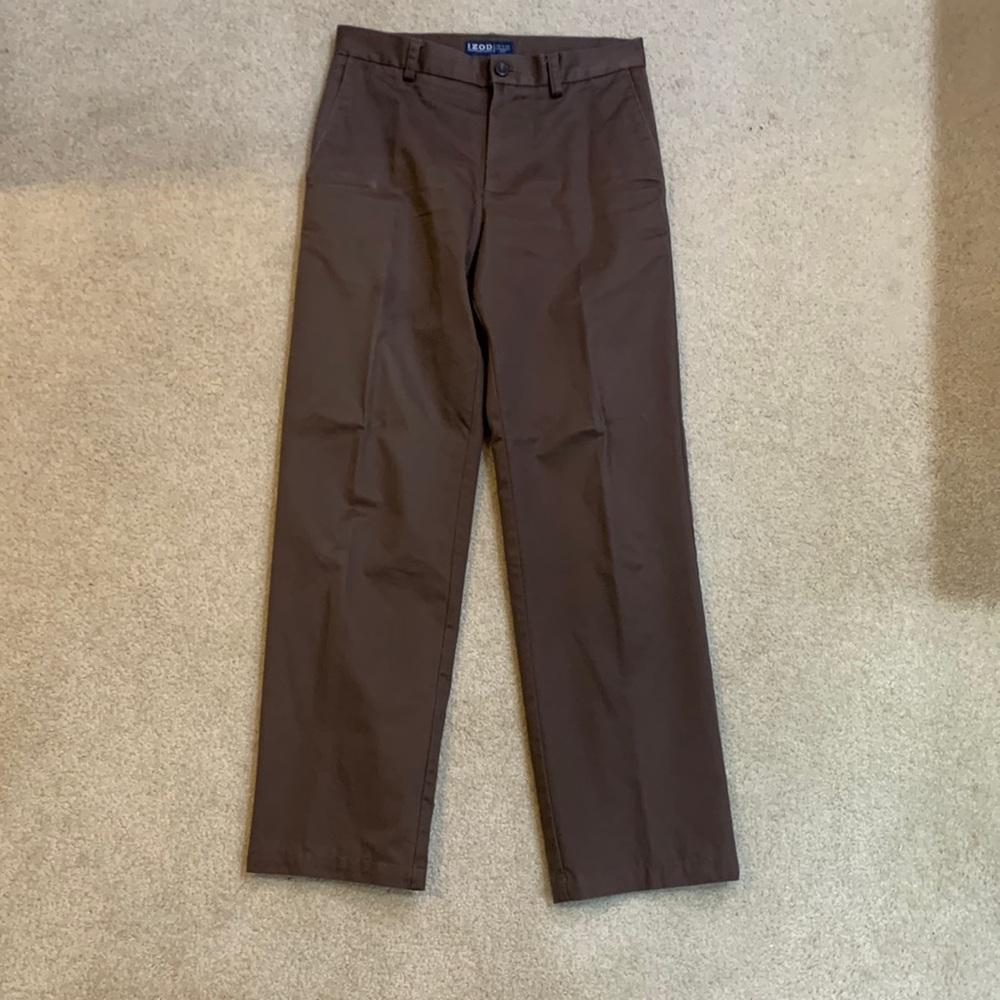 COPY - Mens brown izod dress pants. 30x32
